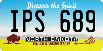 ND license plate IPS689