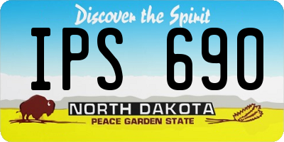 ND license plate IPS690