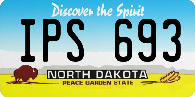 ND license plate IPS693
