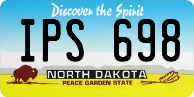 ND license plate IPS698