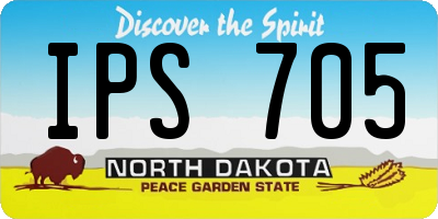 ND license plate IPS705