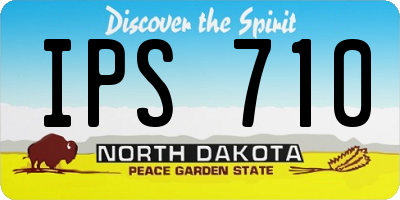 ND license plate IPS710