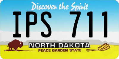 ND license plate IPS711