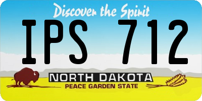 ND license plate IPS712