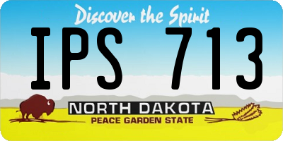 ND license plate IPS713