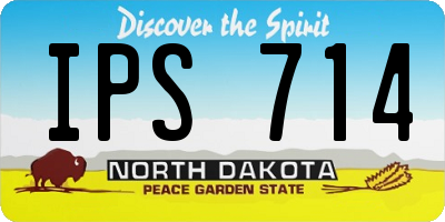 ND license plate IPS714