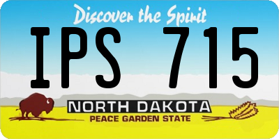 ND license plate IPS715