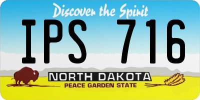 ND license plate IPS716