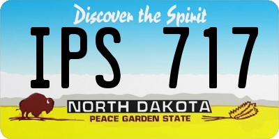 ND license plate IPS717