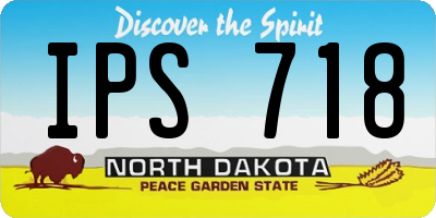 ND license plate IPS718