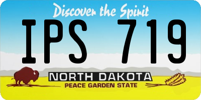 ND license plate IPS719