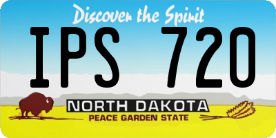 ND license plate IPS720