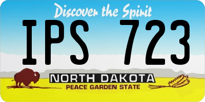 ND license plate IPS723
