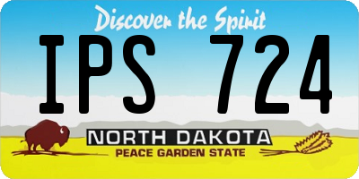ND license plate IPS724