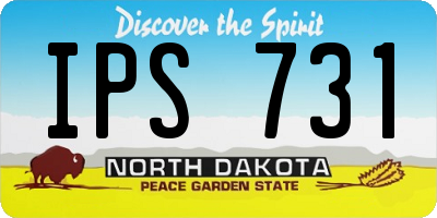 ND license plate IPS731