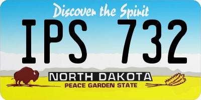 ND license plate IPS732