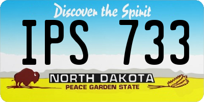 ND license plate IPS733