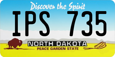 ND license plate IPS735