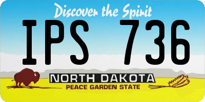ND license plate IPS736