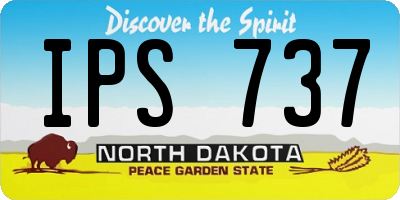 ND license plate IPS737