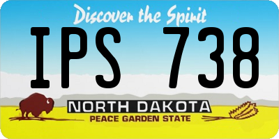 ND license plate IPS738