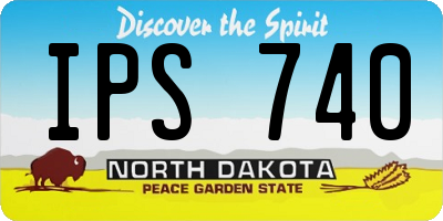 ND license plate IPS740