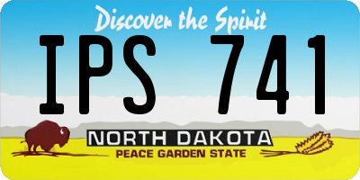ND license plate IPS741