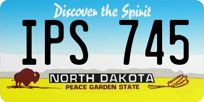 ND license plate IPS745