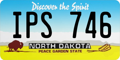 ND license plate IPS746