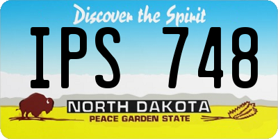 ND license plate IPS748