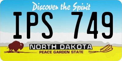 ND license plate IPS749
