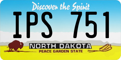ND license plate IPS751