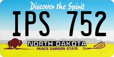 ND license plate IPS752