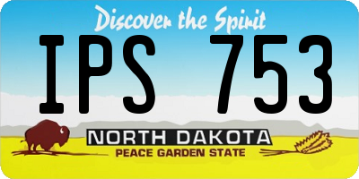 ND license plate IPS753
