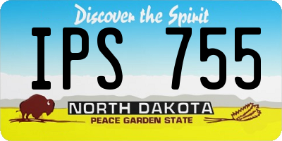 ND license plate IPS755
