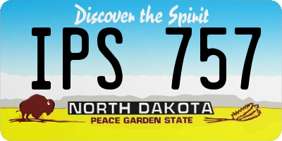 ND license plate IPS757