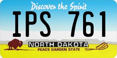 ND license plate IPS761