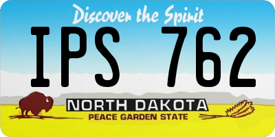 ND license plate IPS762