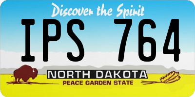 ND license plate IPS764