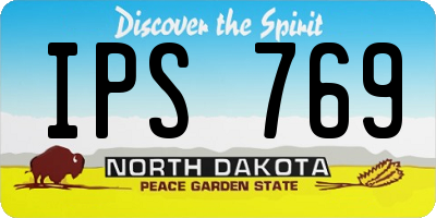 ND license plate IPS769