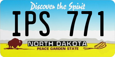 ND license plate IPS771