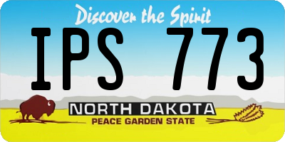 ND license plate IPS773