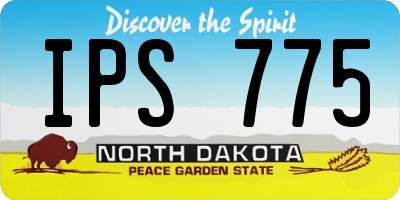 ND license plate IPS775