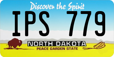 ND license plate IPS779