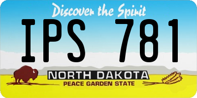 ND license plate IPS781