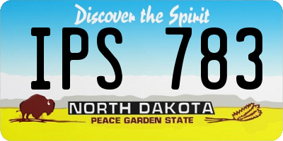 ND license plate IPS783