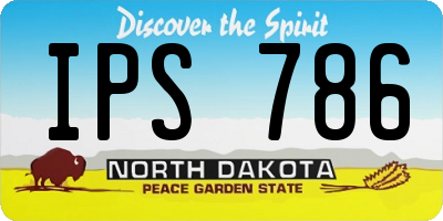 ND license plate IPS786