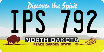 ND license plate IPS792