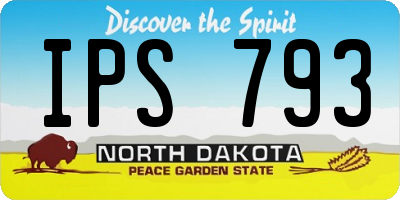 ND license plate IPS793