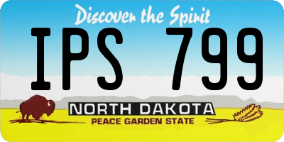 ND license plate IPS799